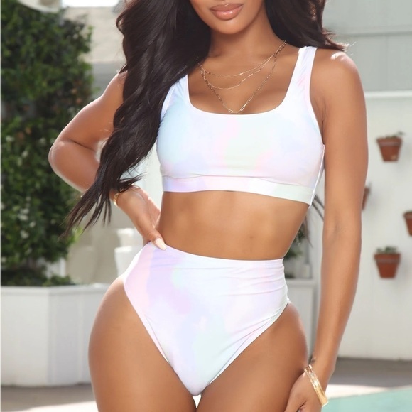 Fashion Nova Beach House Swim 2 Piece Bikini Multi Color - Picture 2 of 7
